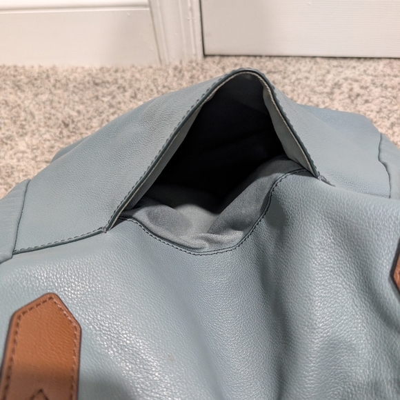 Fossil Blue Gray Fiona Tote with Brown Accents - Picture 12 of 14